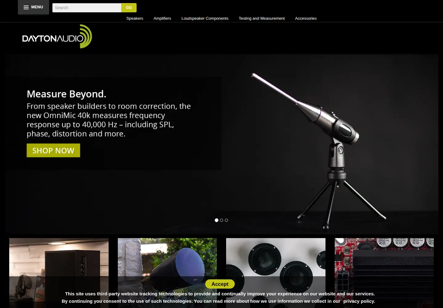 Screenshot of daytonaudio.com