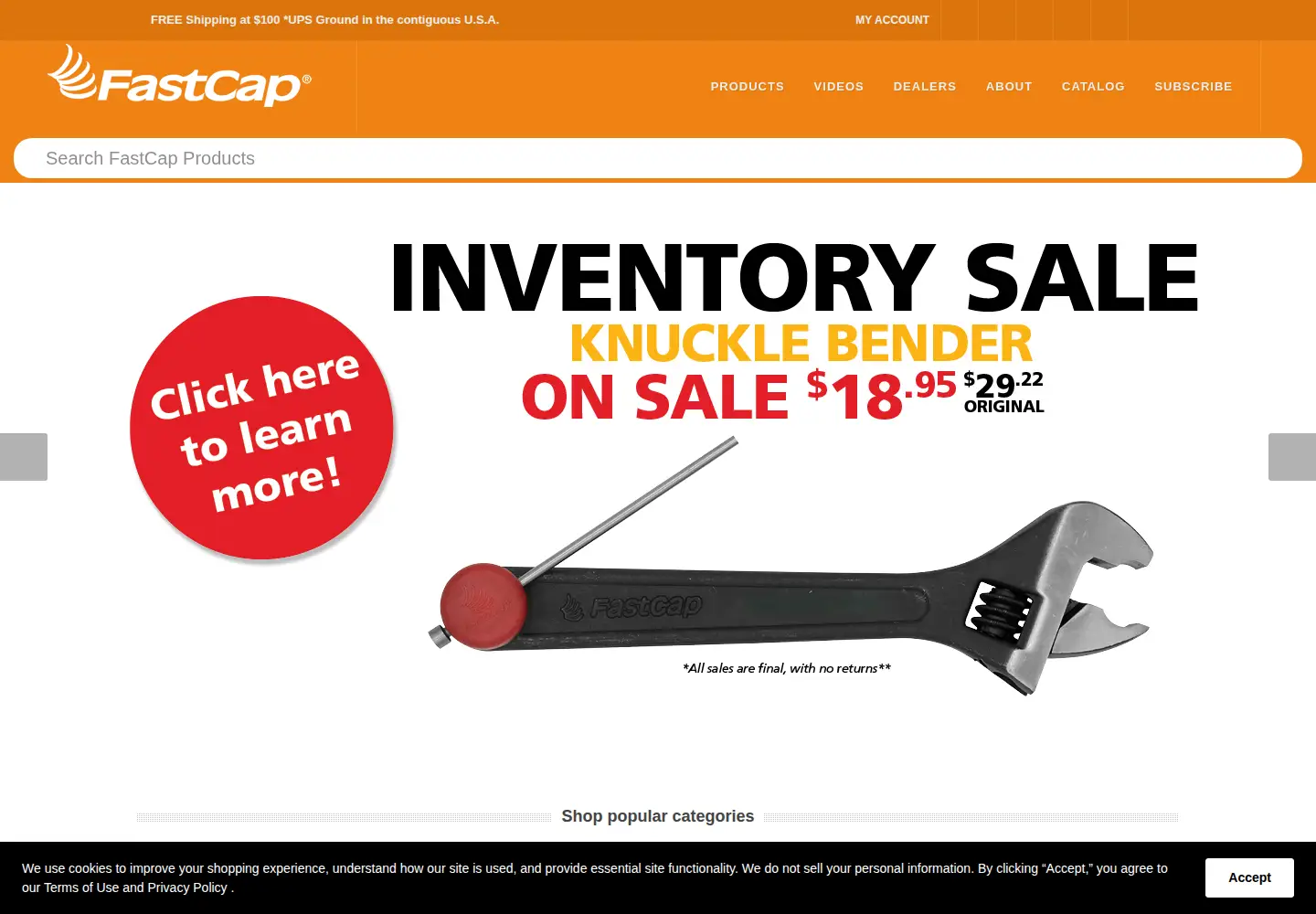 Screenshot of fastcap.com