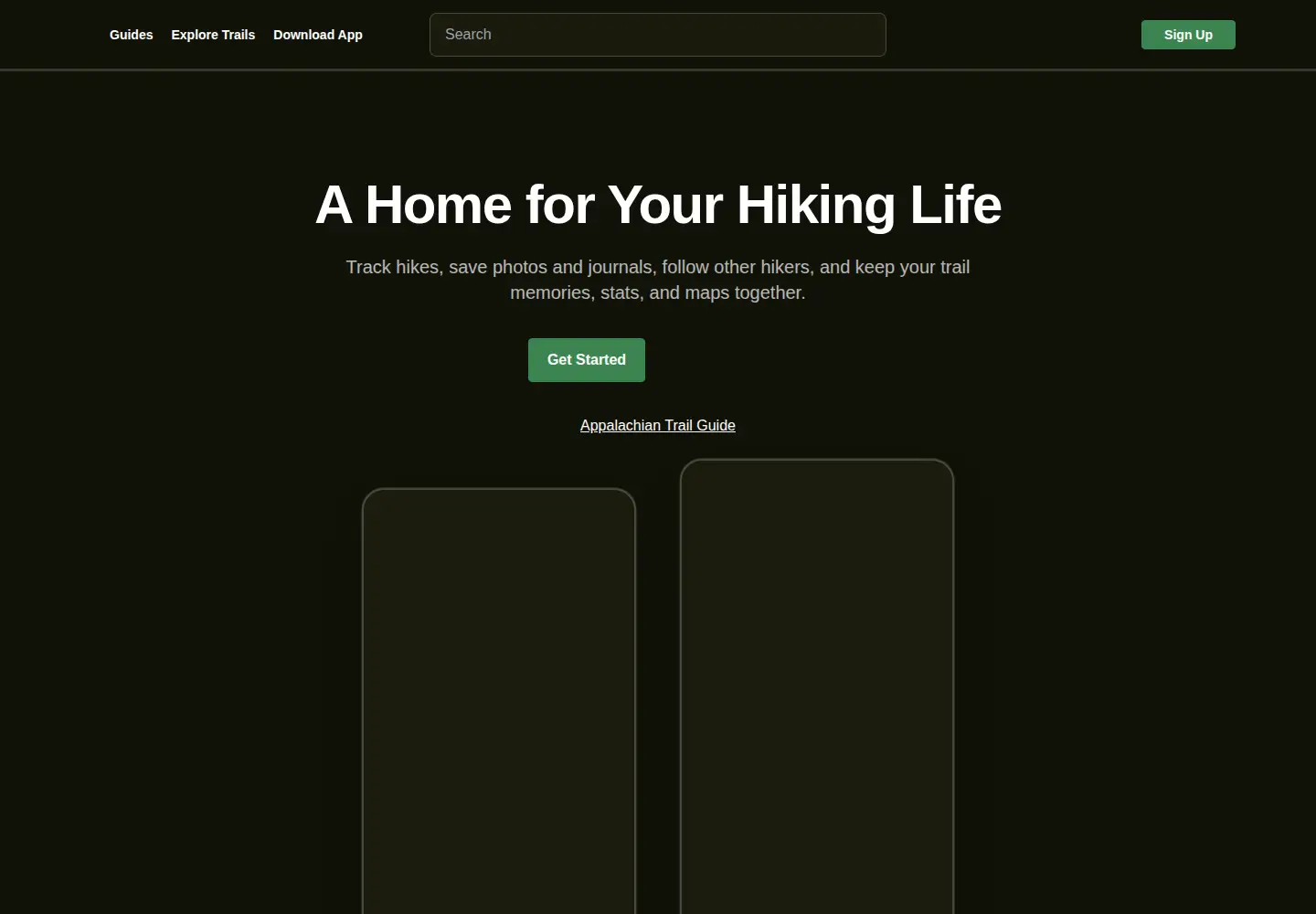 Captured homepage of hikerfeed.com in the current scan