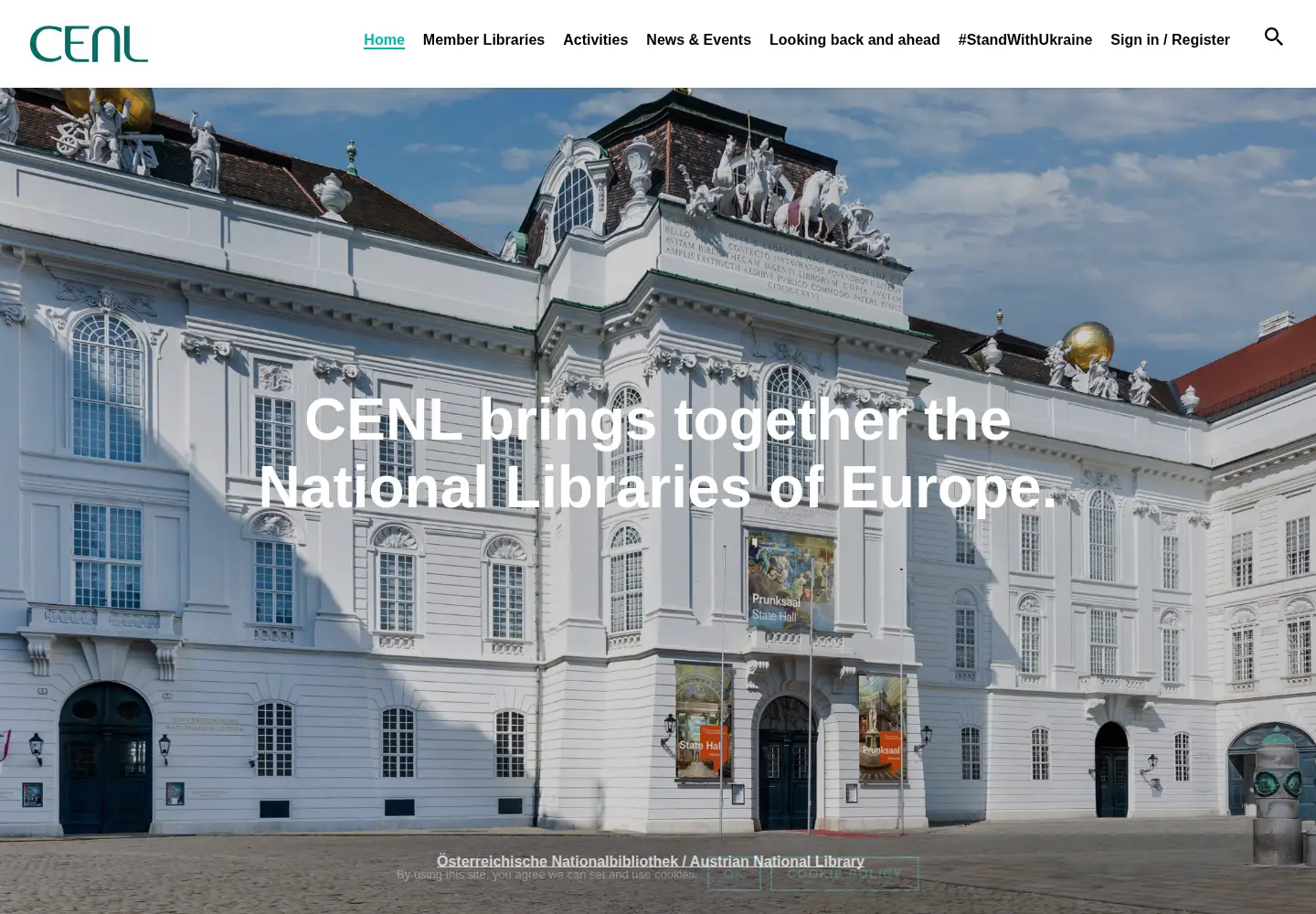 Captured homepage of cenl.org in the current scan