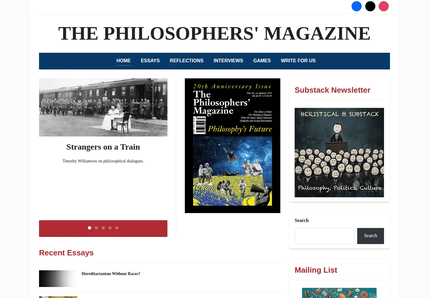 Screenshot of philosophersmag.com