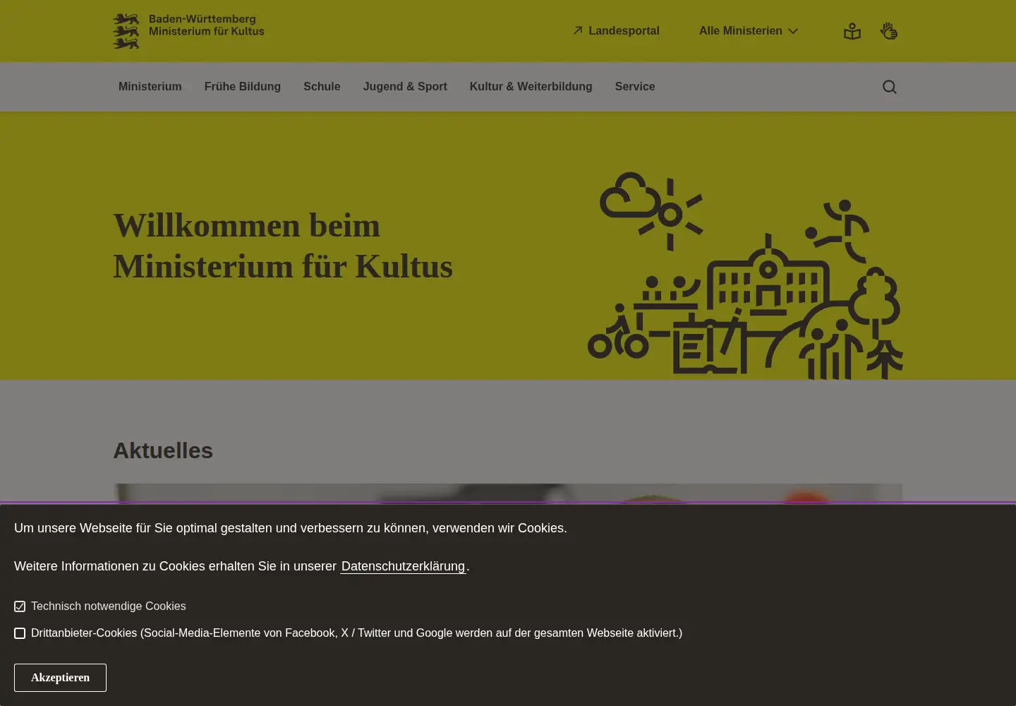 Screenshot of kultus-bw.de