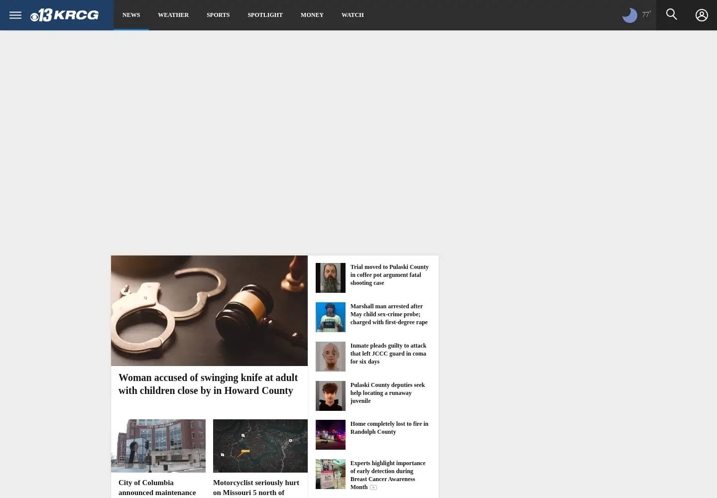 Screenshot of krcgtv.com
