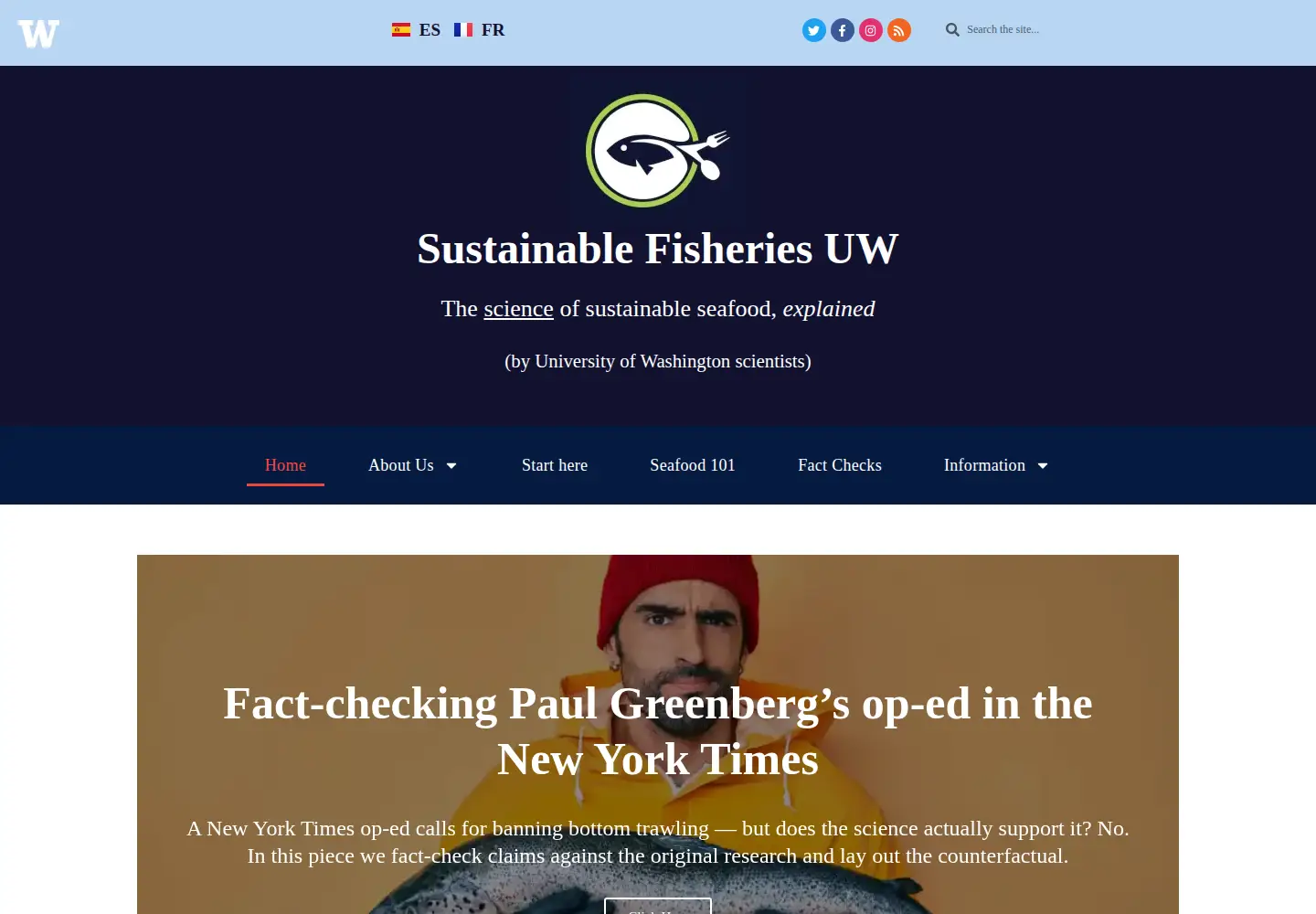 Screenshot of sustainablefisheries-uw.org