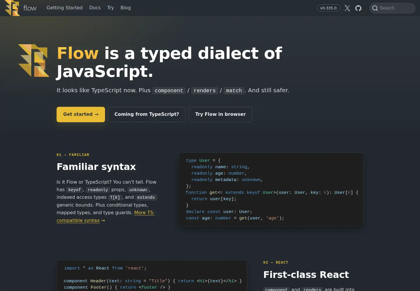 Captured homepage of flow.org in the current scan