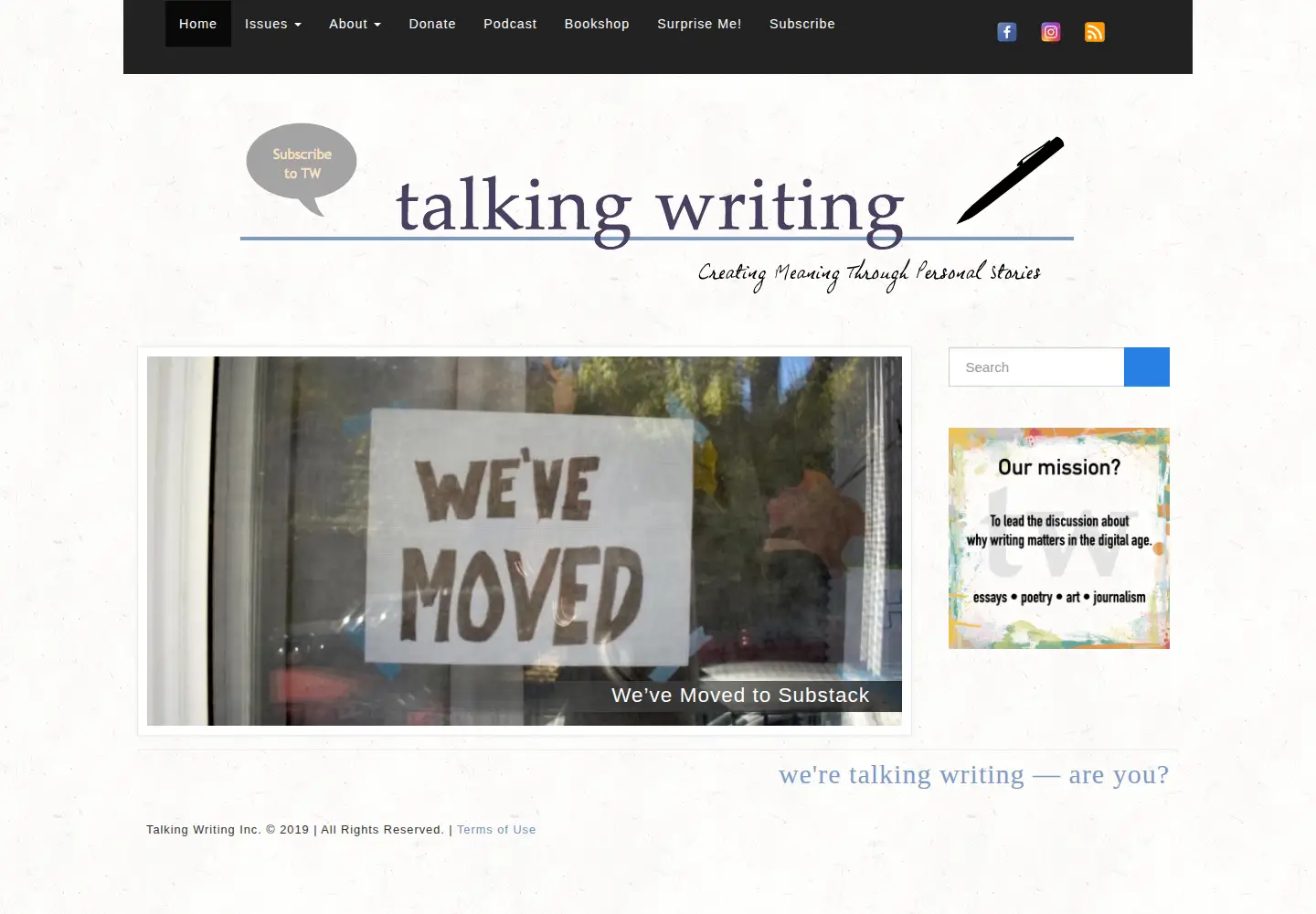 Screenshot of talkingwriting.com