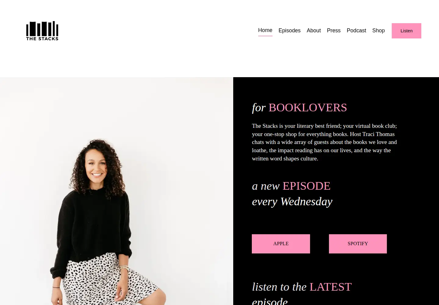 Screenshot of thestackspodcast.com