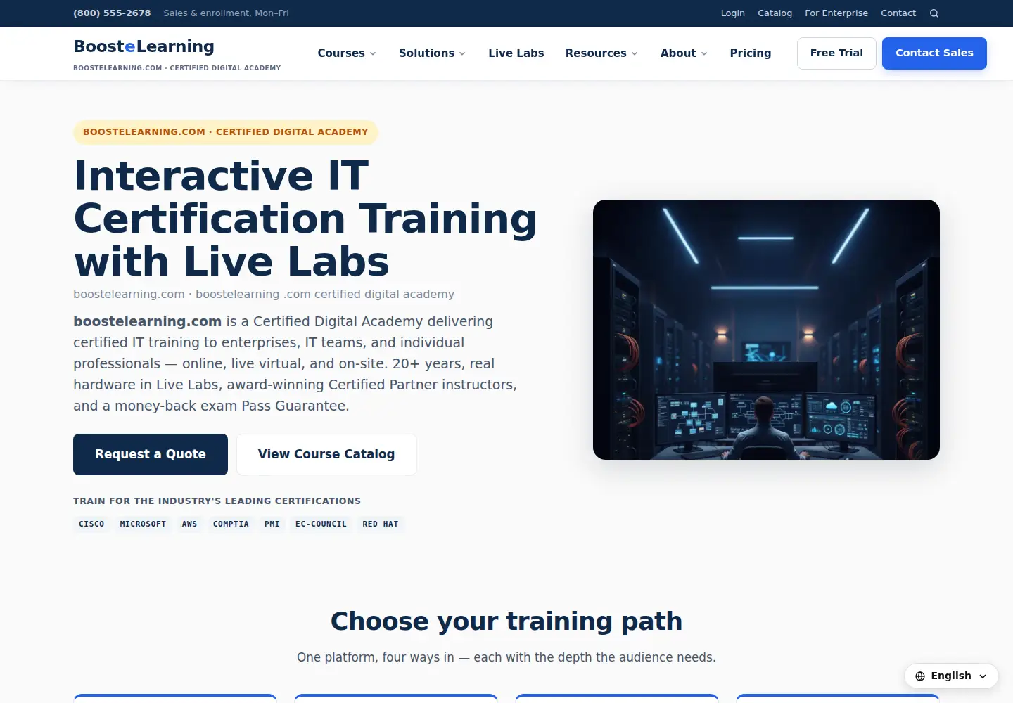 Screenshot of boostelearning.com
