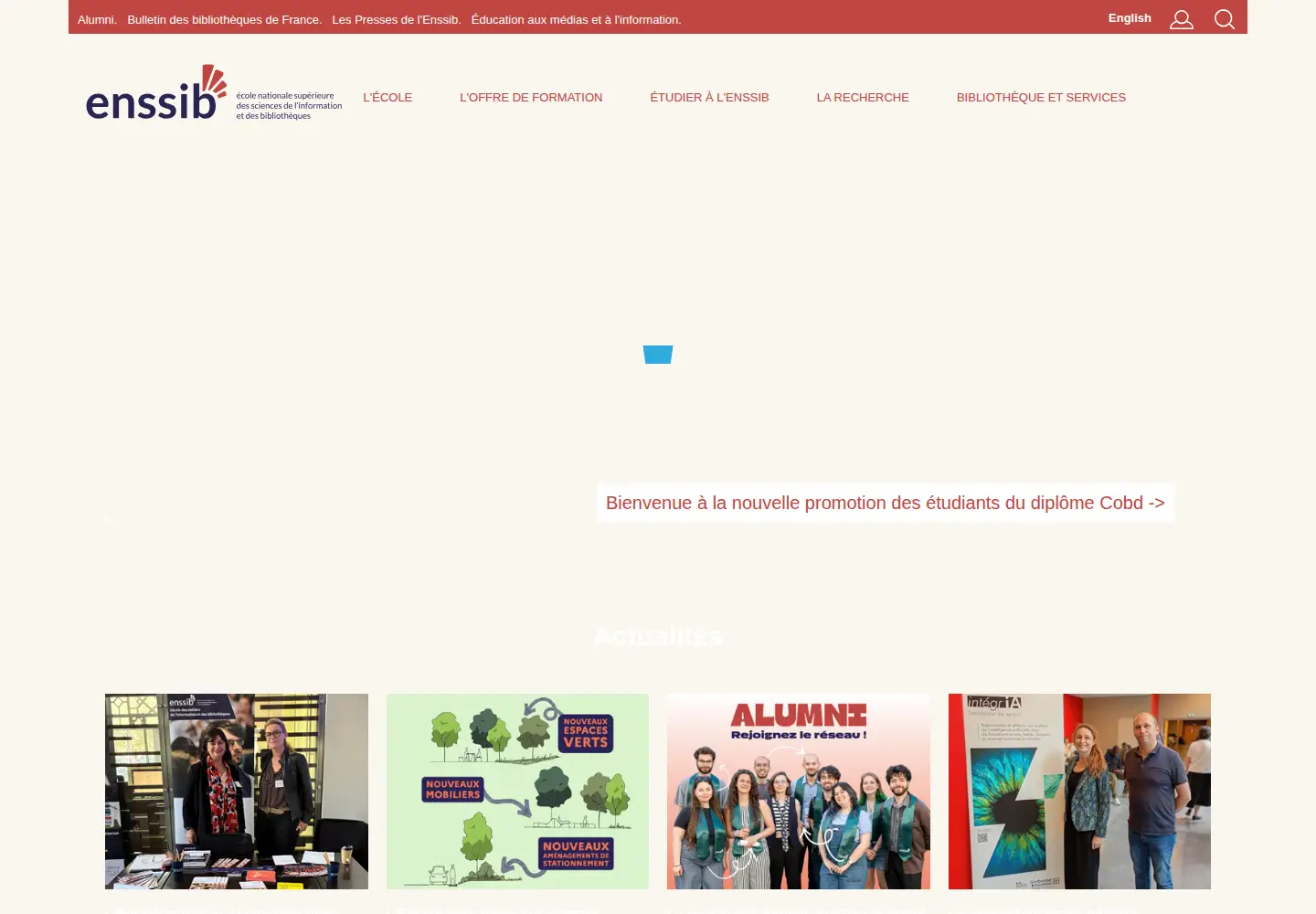 Screenshot of enssib.fr