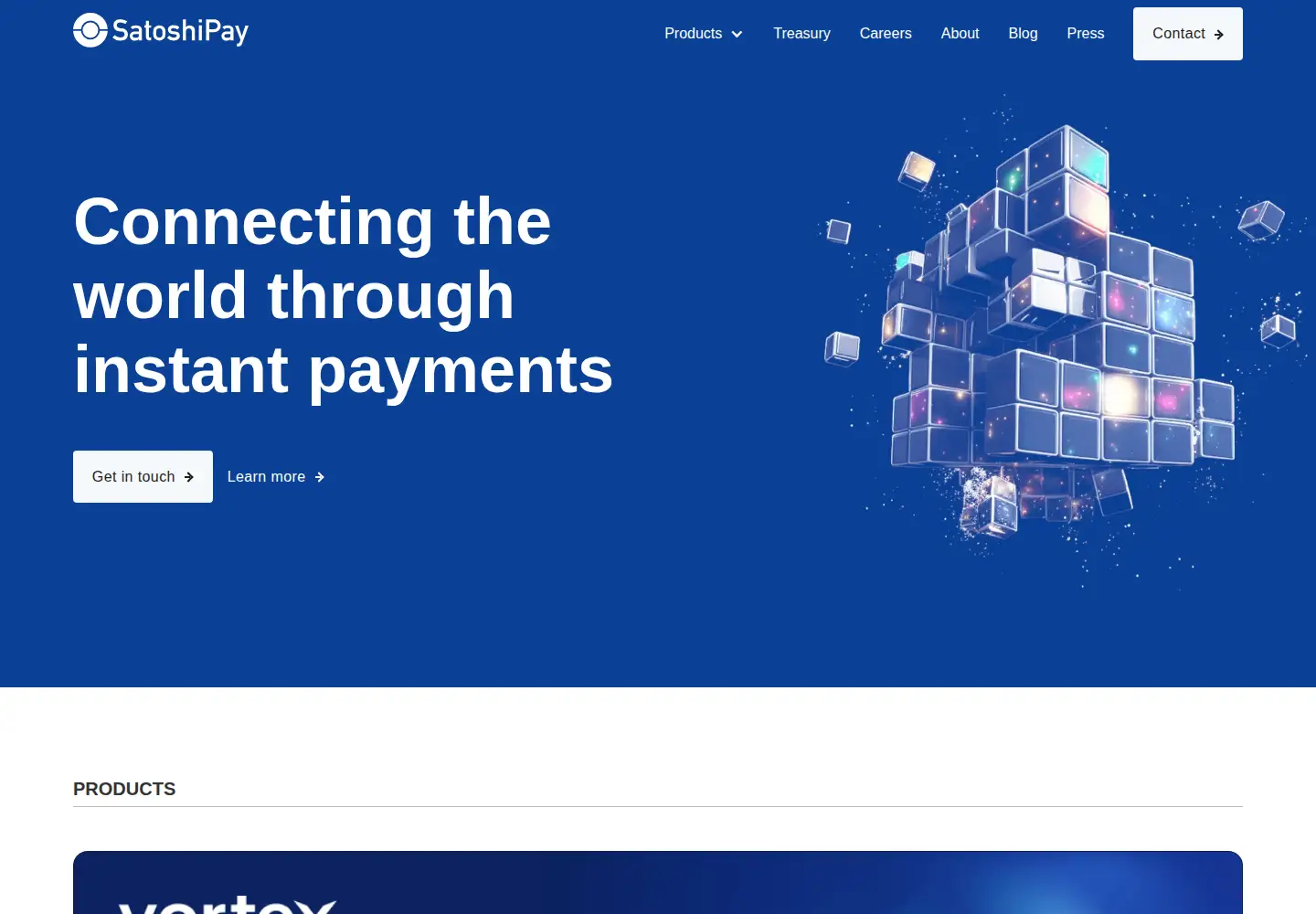 Captured homepage of satoshipay.io in the current scan