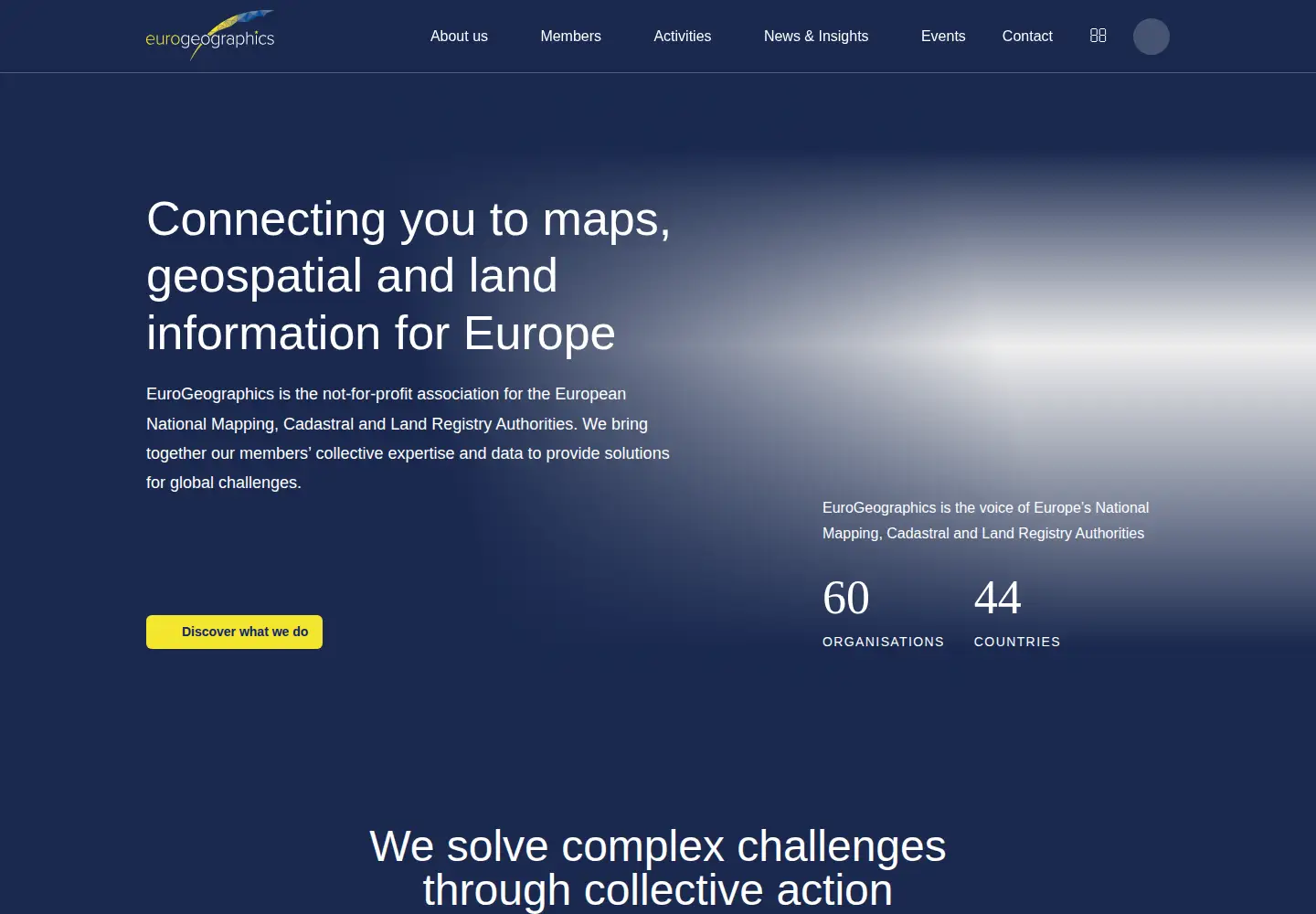 Captured homepage of eurogeographics.org in the current scan