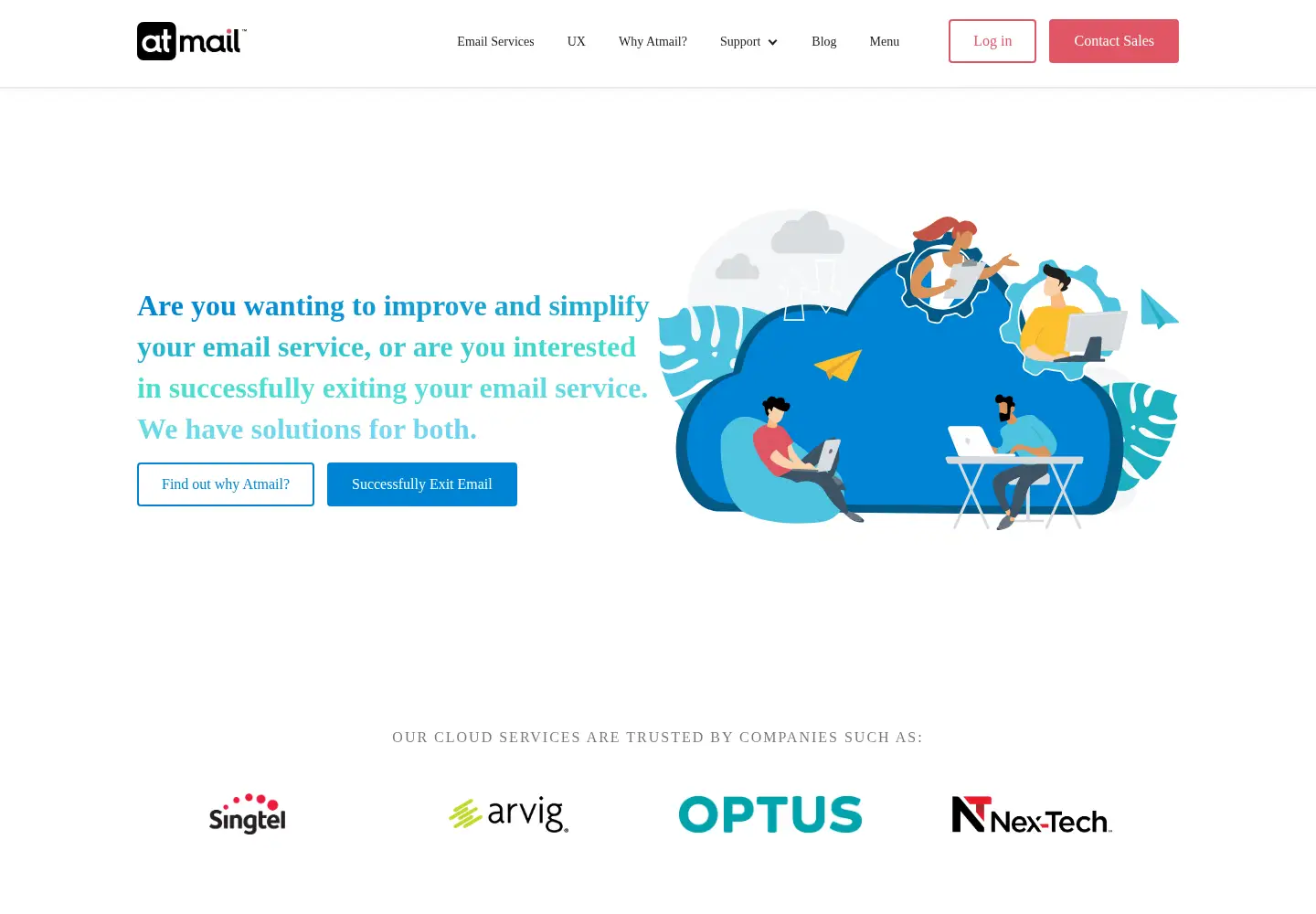 Screenshot of atmail.com