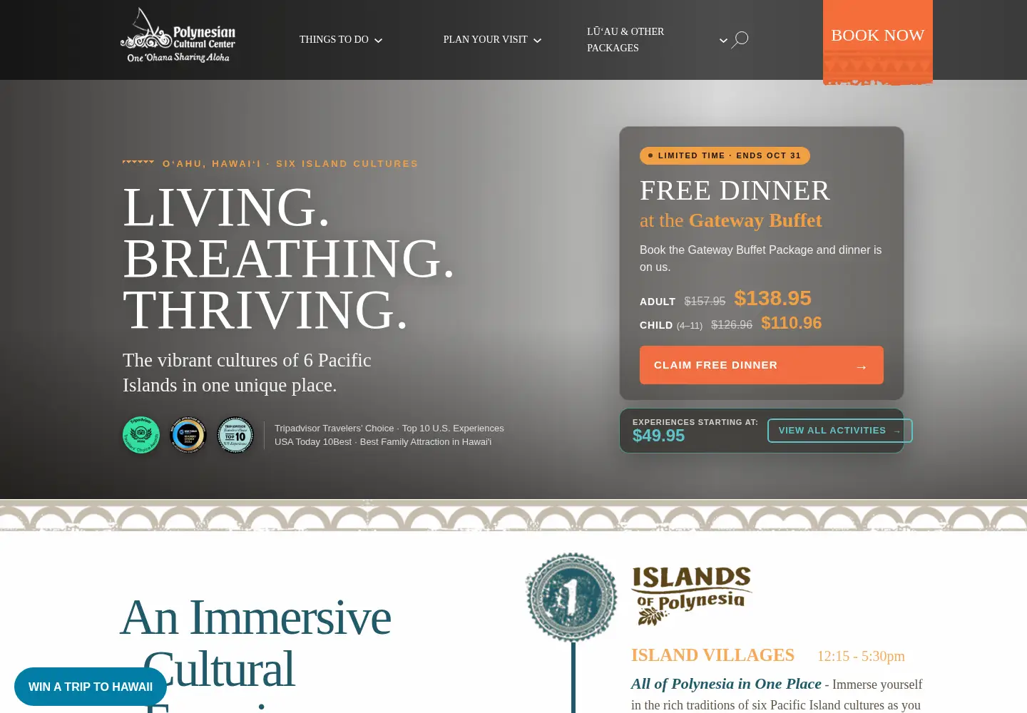 Screenshot of polynesia.com