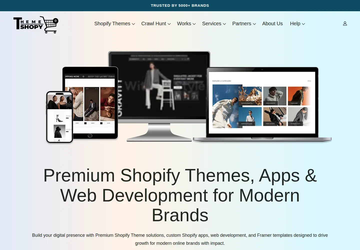 Screenshot of themeshopy.com