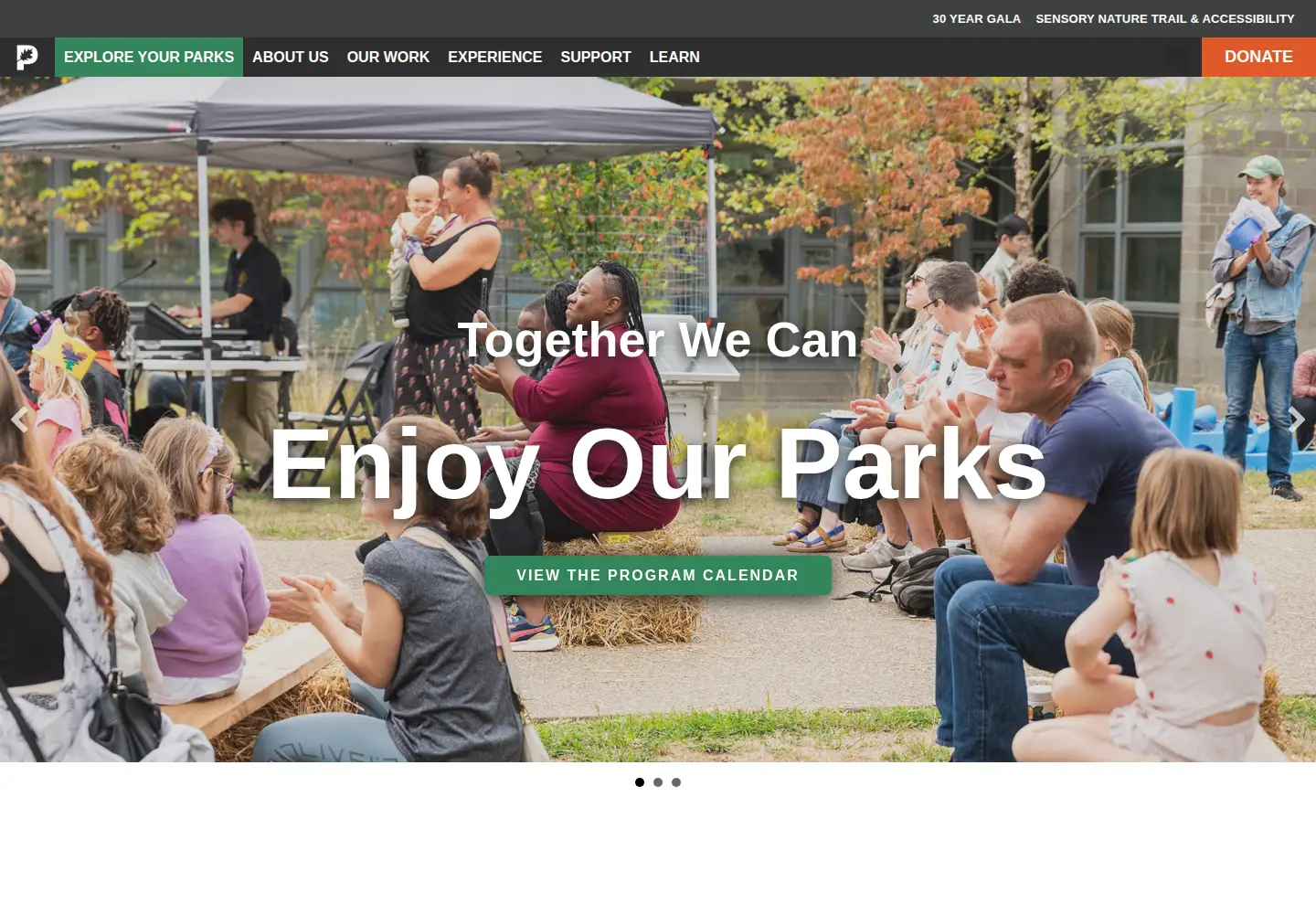 Screenshot of pittsburghparks.org