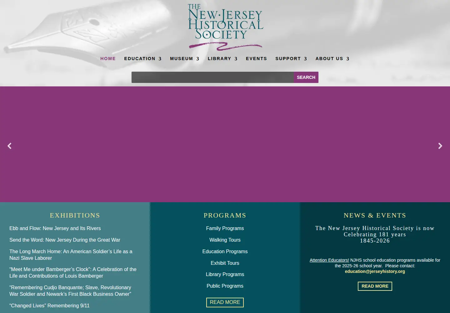 Screenshot of jerseyhistory.org