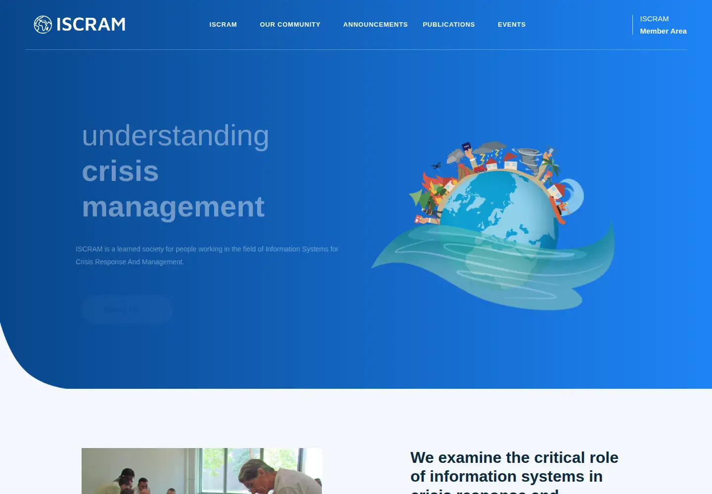 Screenshot of iscram.org
