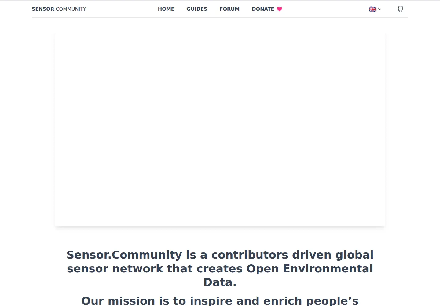 Screenshot of sensor.community
