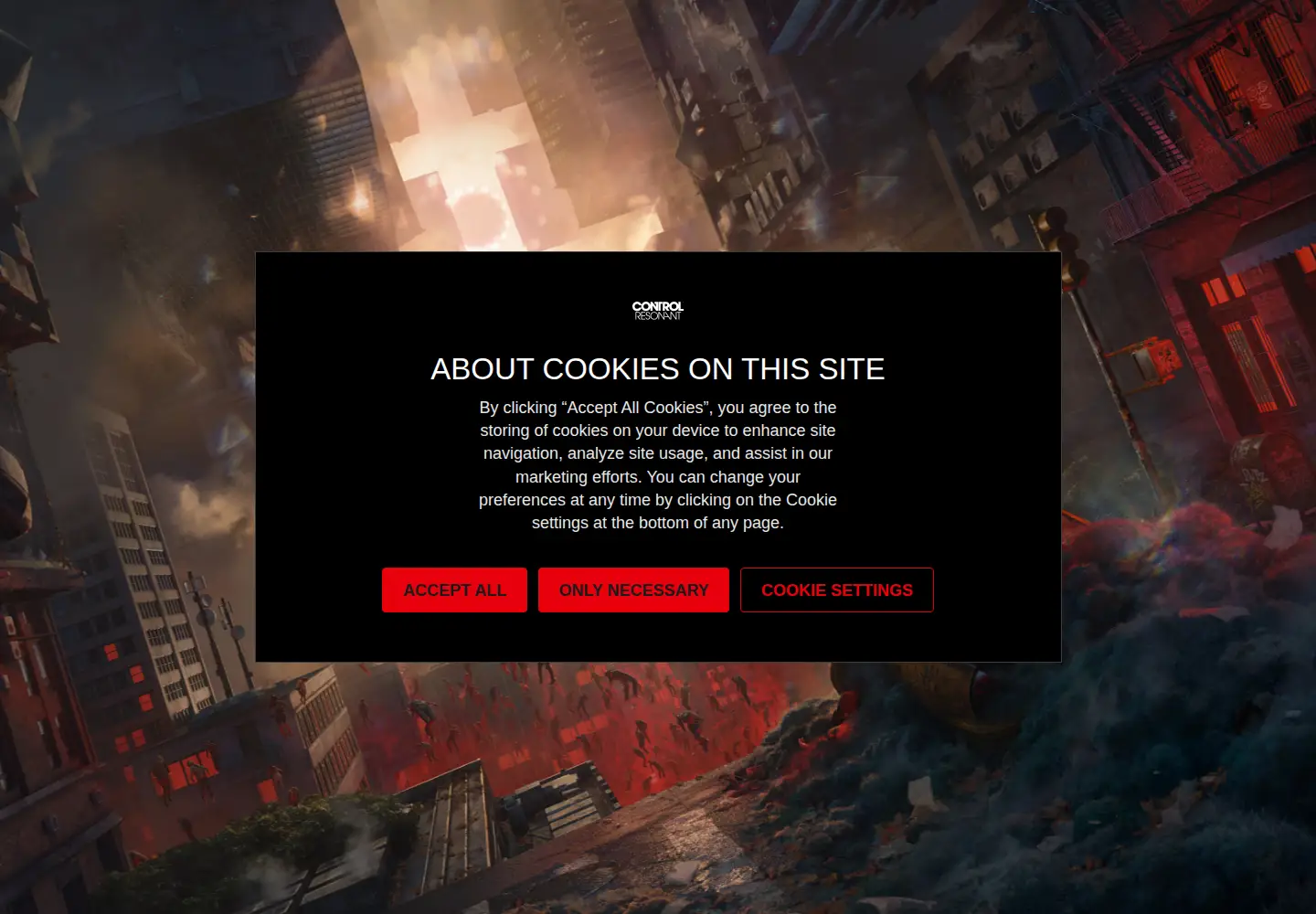 Screenshot of controlgame.com