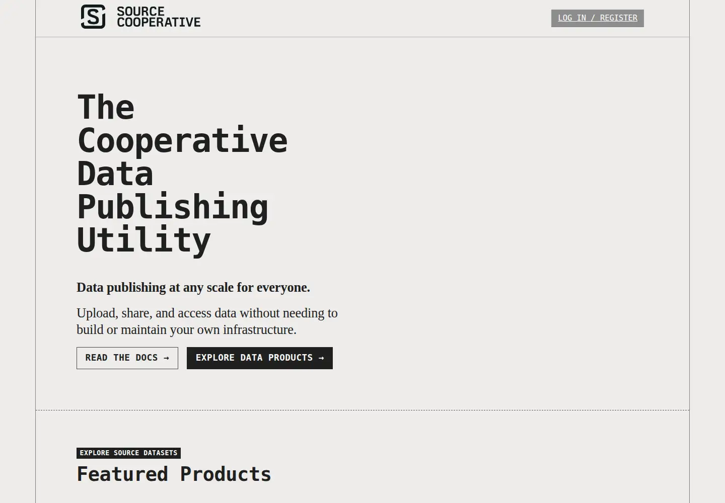 Screenshot of source.coop