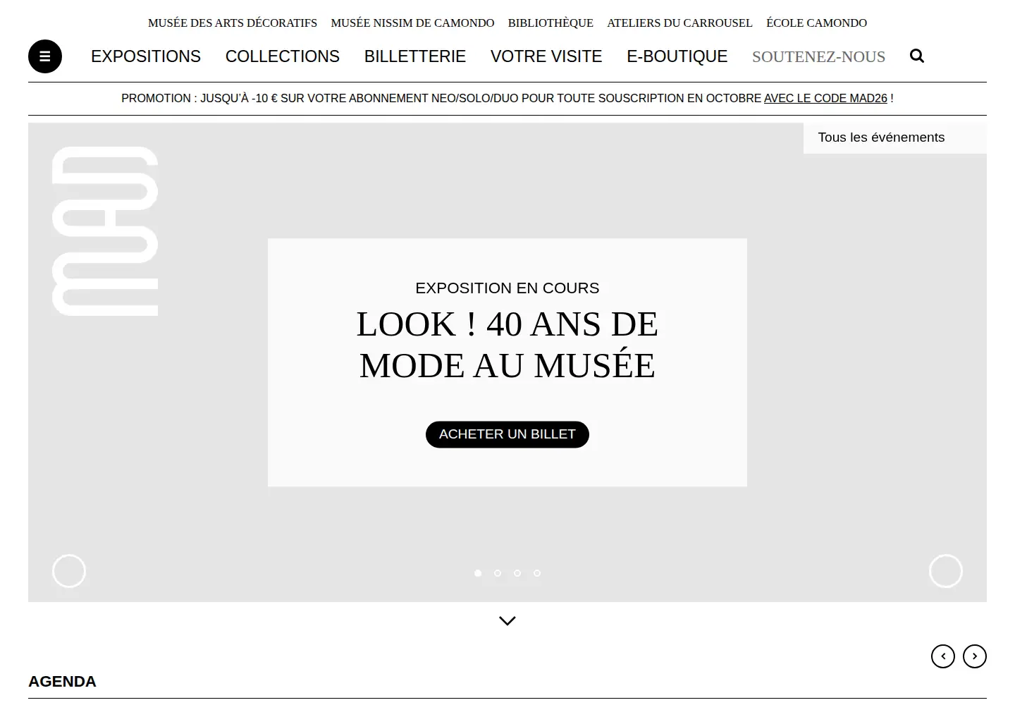 Captured homepage of madparis.fr in the current scan