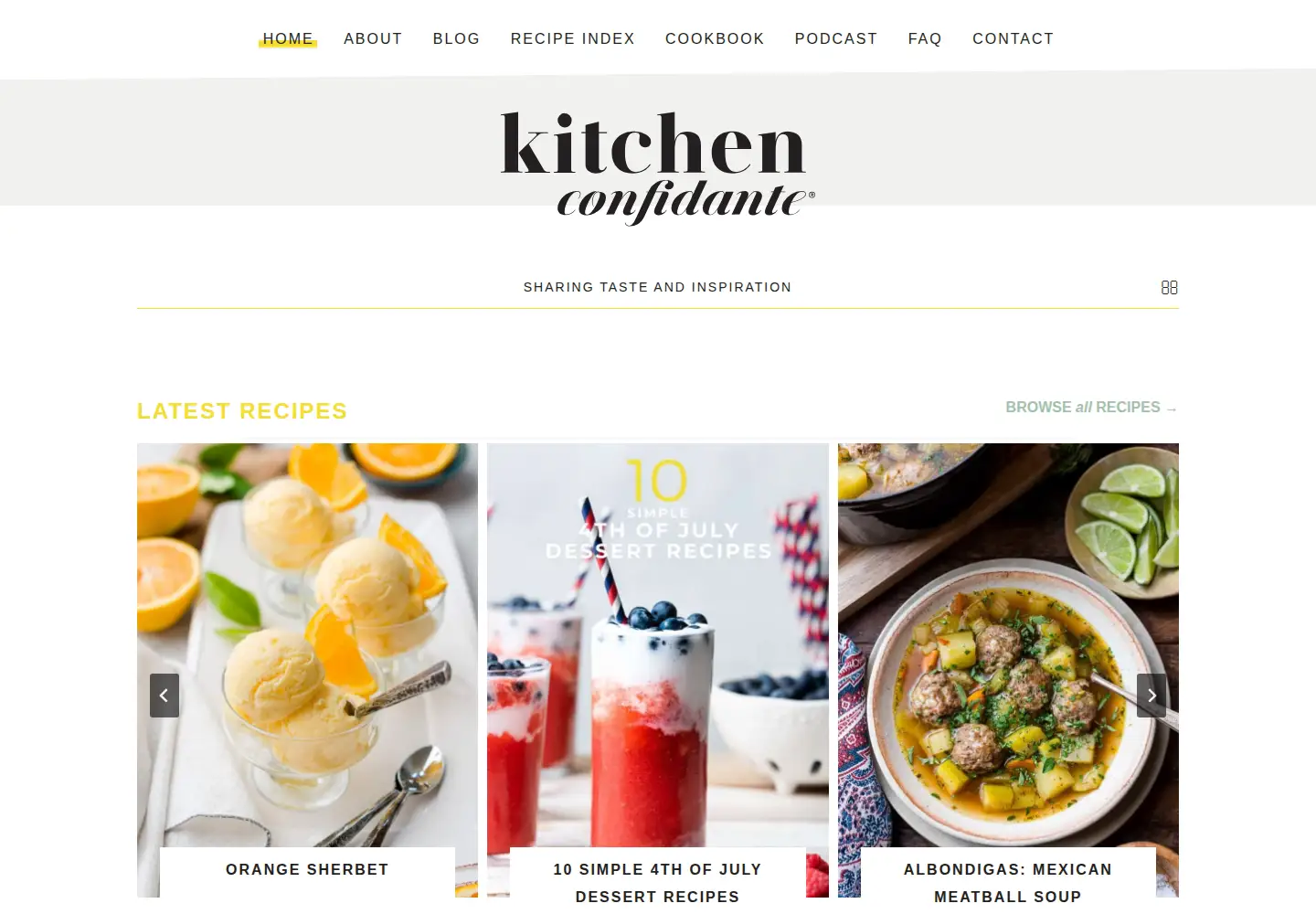 Screenshot of kitchenconfidante.com