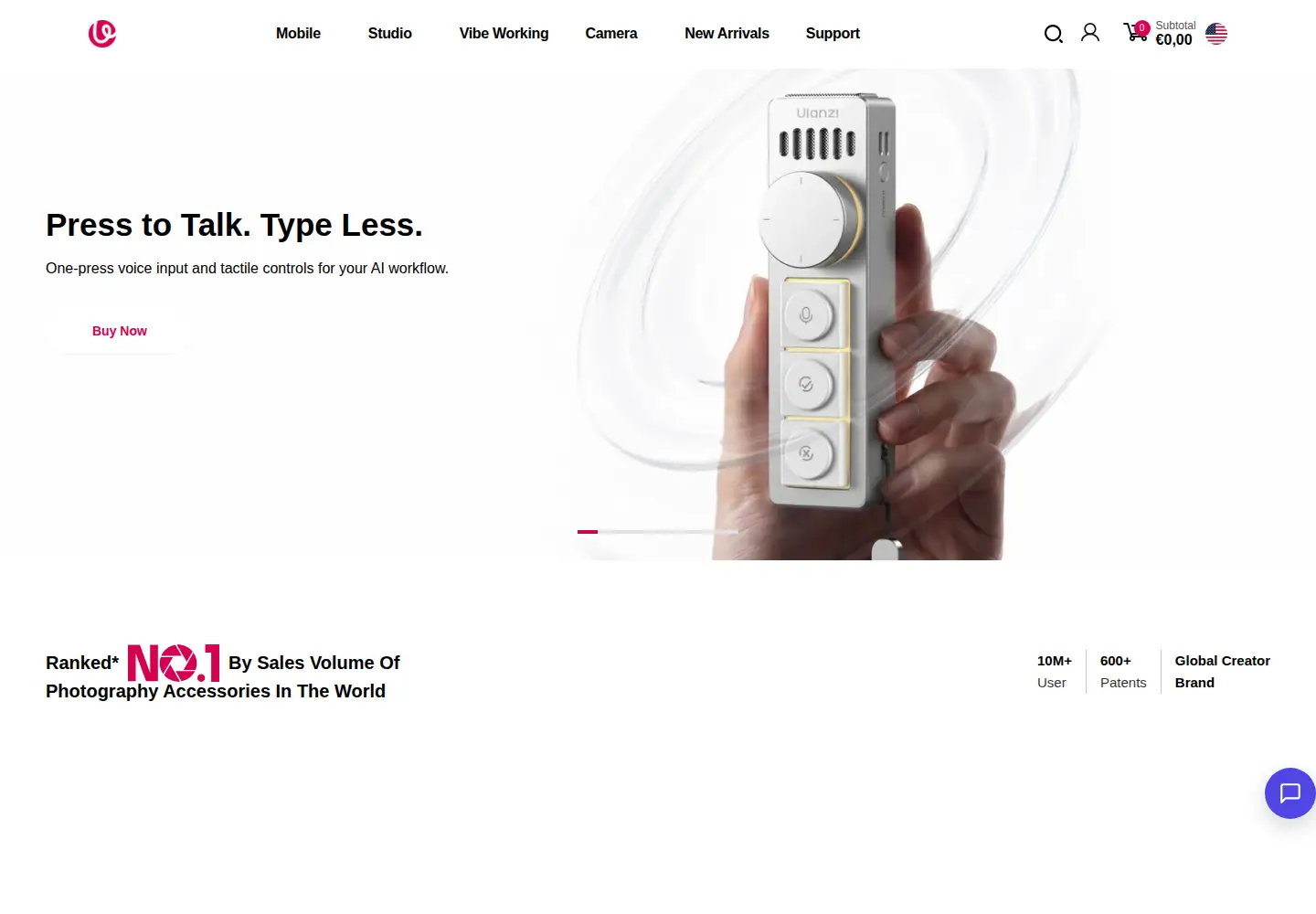 Screenshot of ulanzi.com