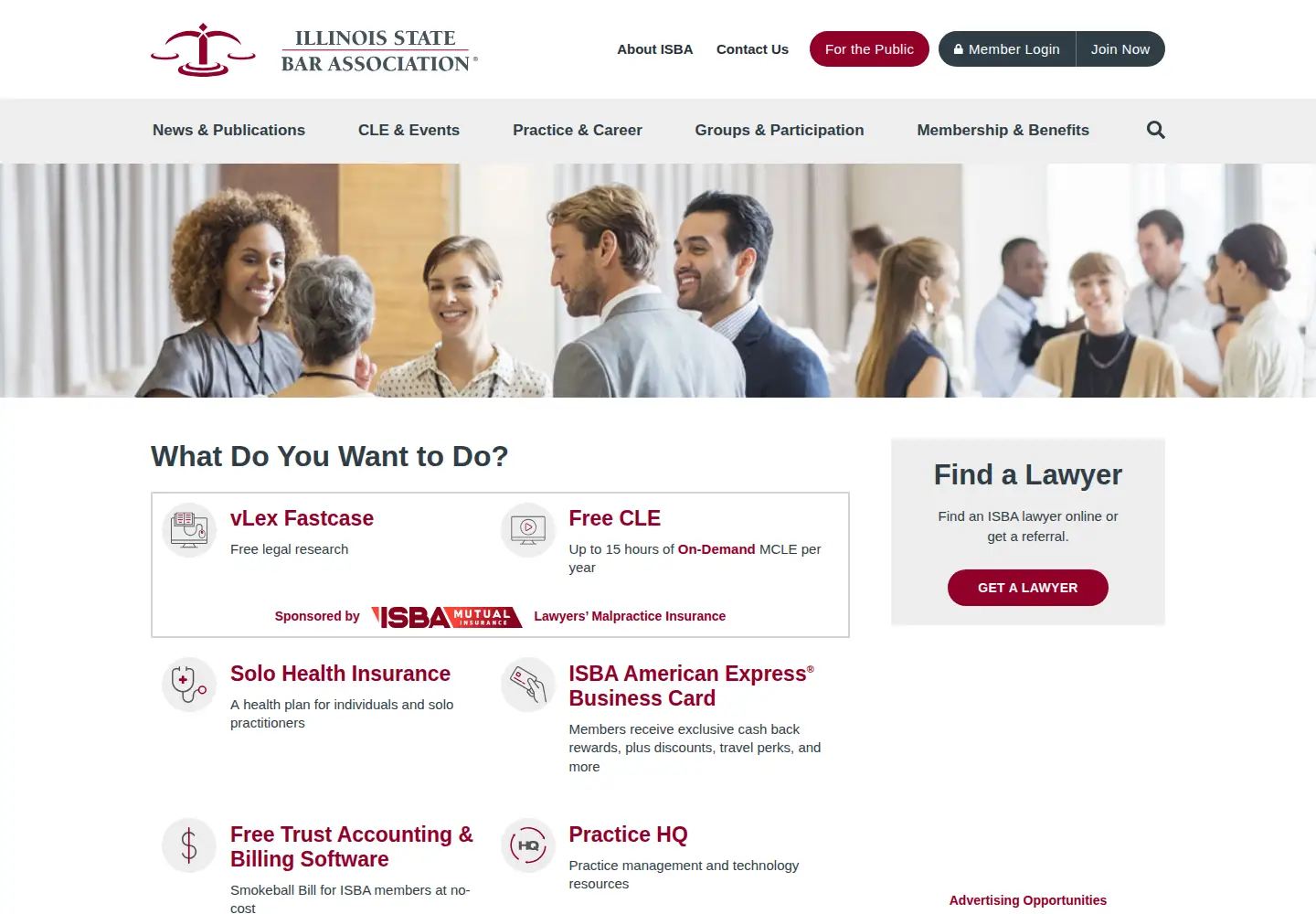 Screenshot of isba.org
