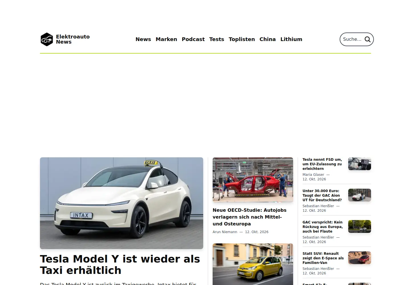 Screenshot of elektroauto-news.net