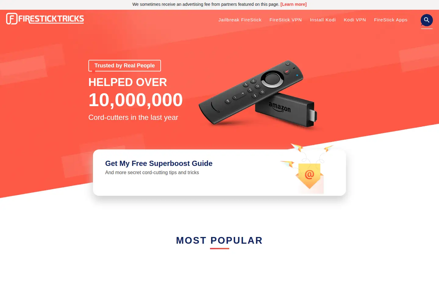 Screenshot of firesticktricks.com