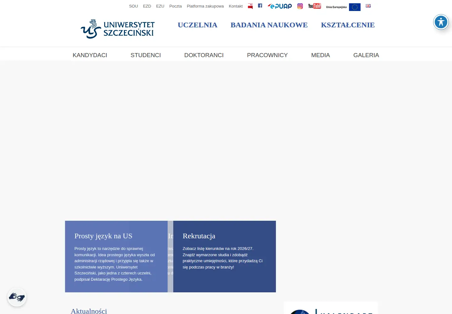 Screenshot of usz.edu.pl