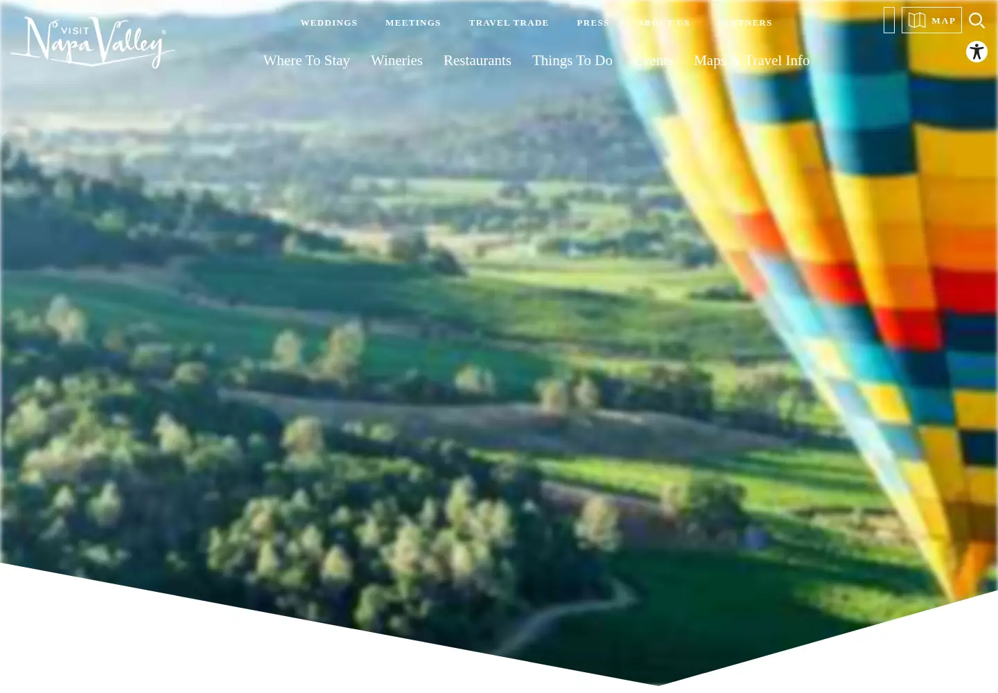 Screenshot of visitnapavalley.com