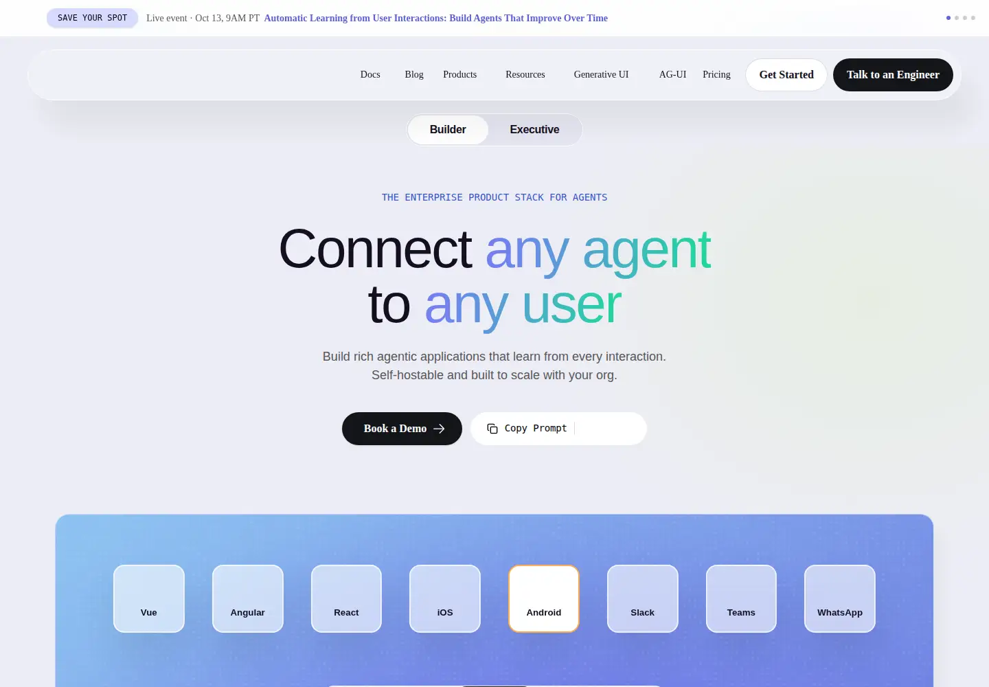 Captured homepage of copilotkit.ai in the current scan