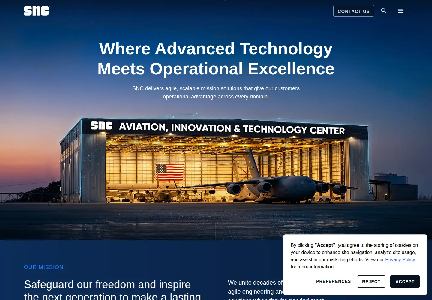 Screenshot of sncorp.com