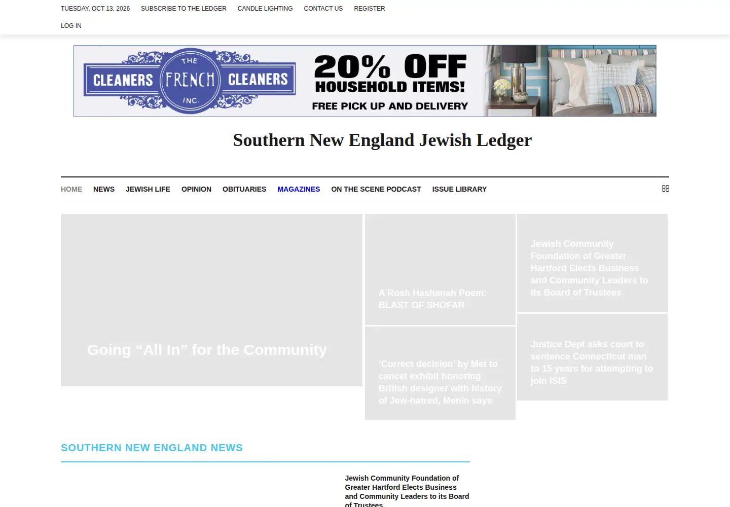 Screenshot of jewishledger.com