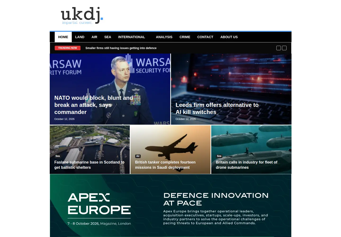 Screenshot of ukdefencejournal.org.uk