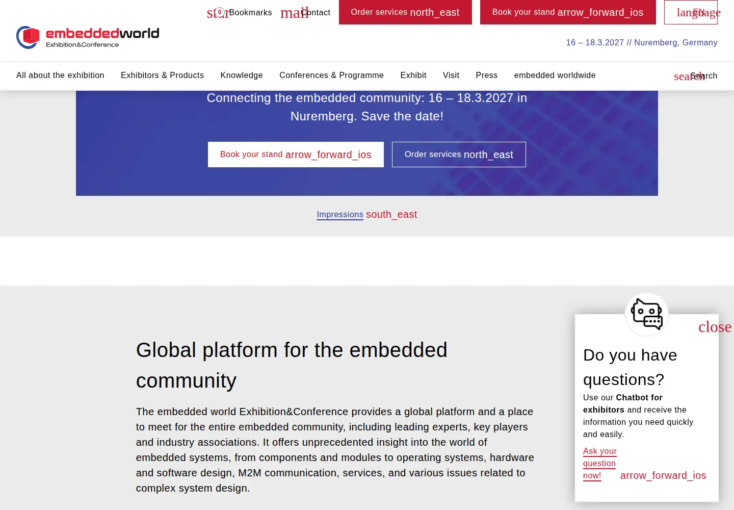 Screenshot of embedded-world.de