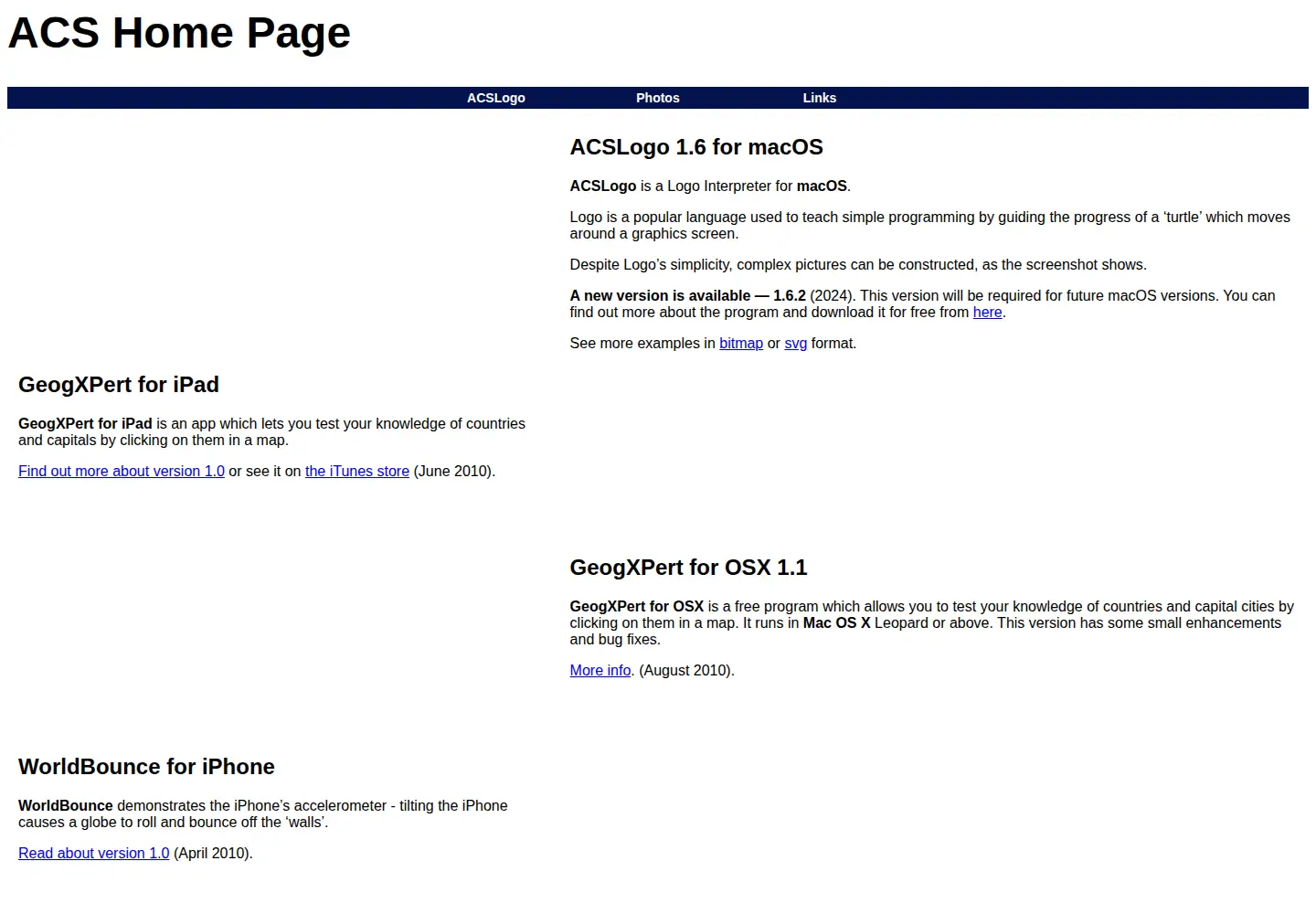 Captured homepage of alancsmith.co.uk in the current scan