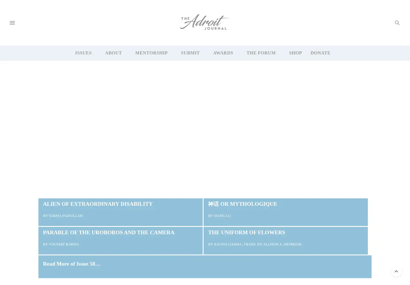 Screenshot of theadroitjournal.org
