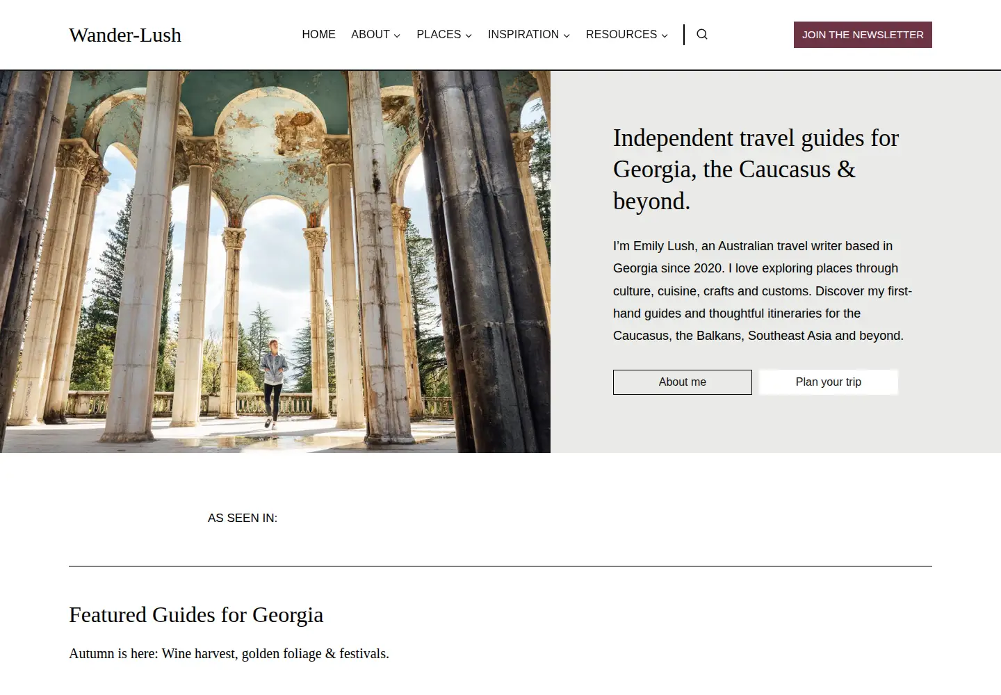 Screenshot of wander-lush.org