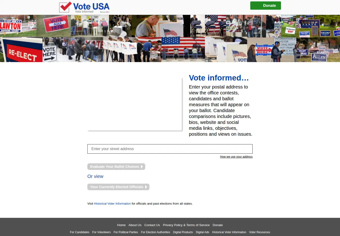 Screenshot of vote-usa.org
