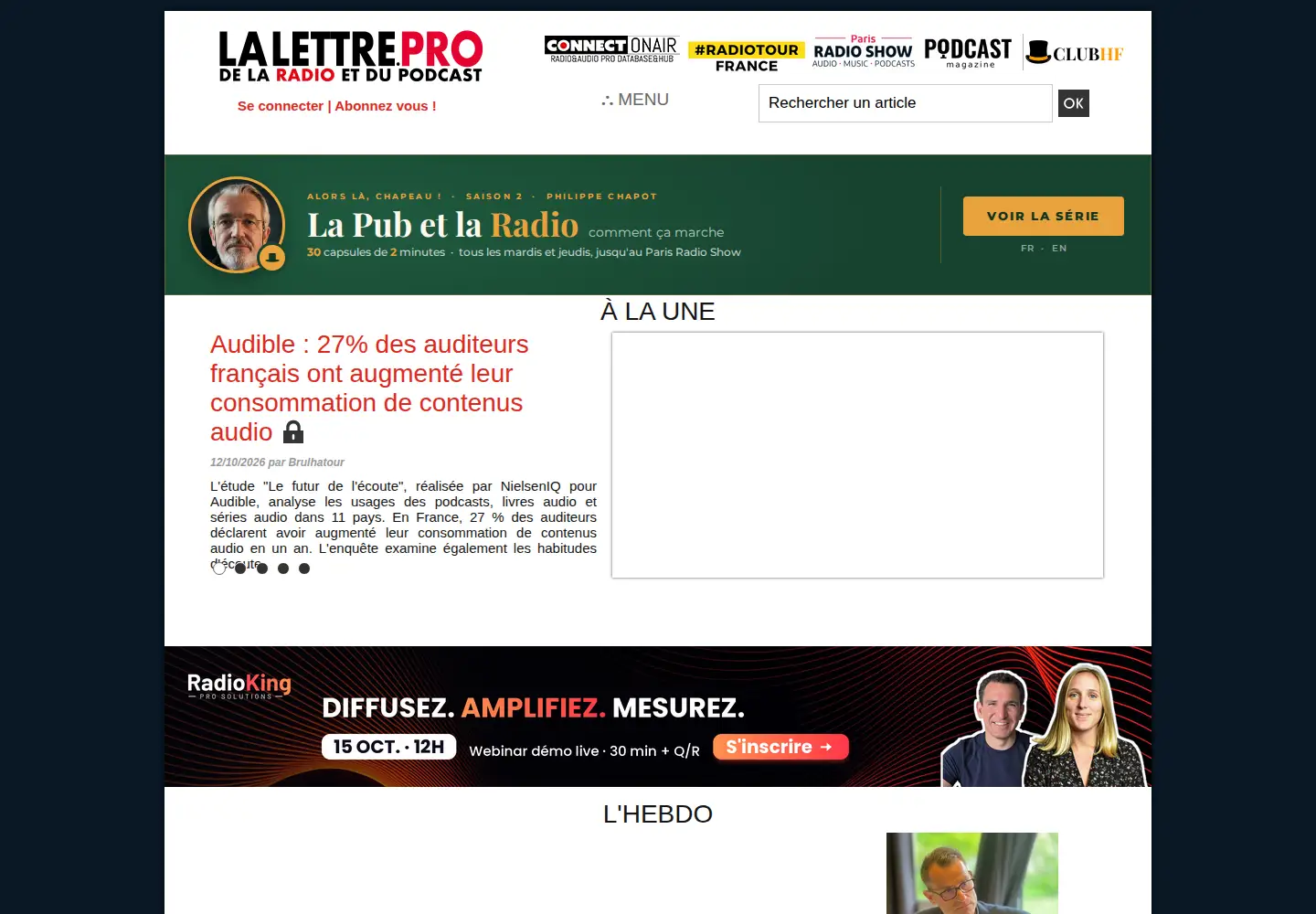 Screenshot of lalettre.pro