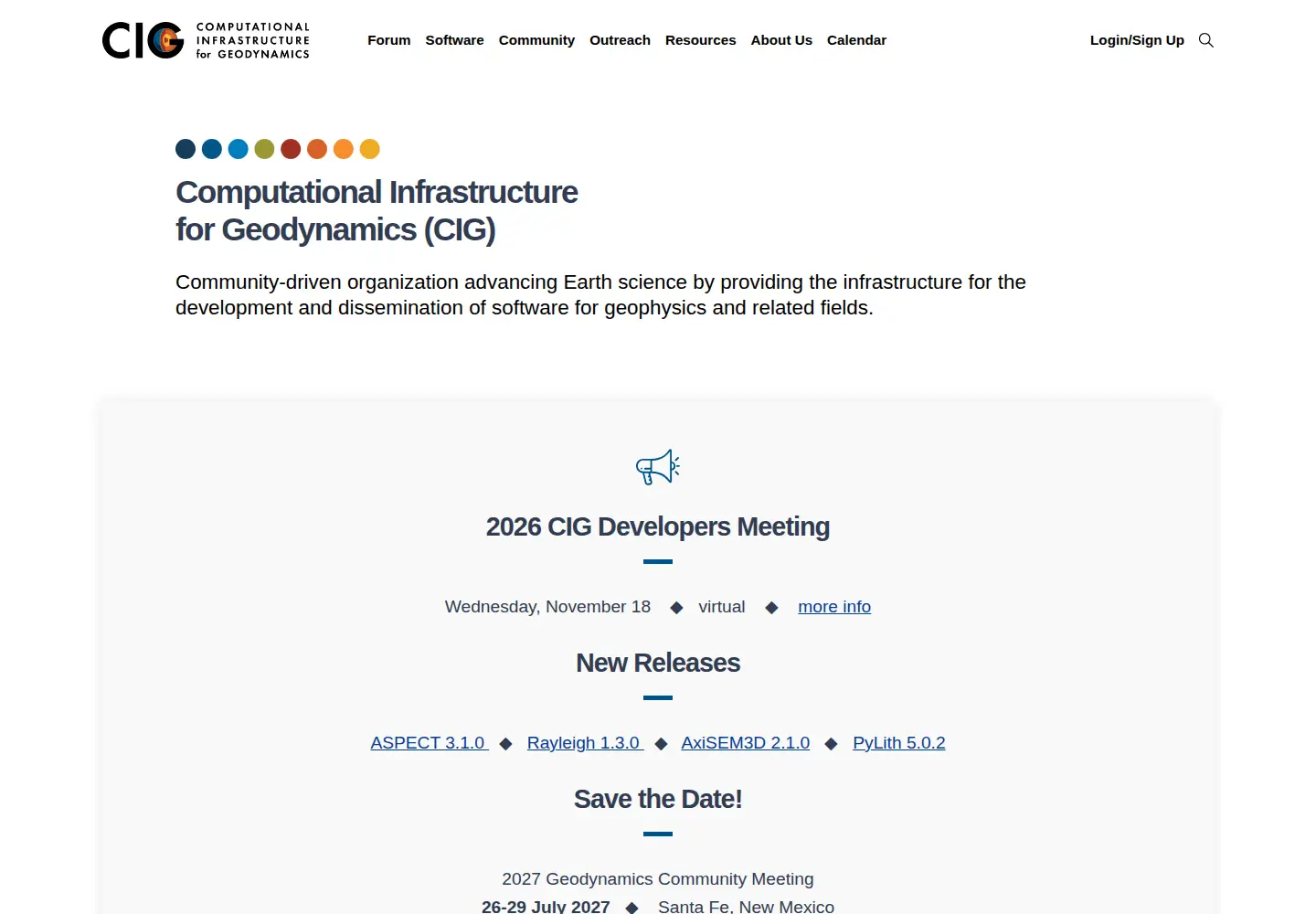 Screenshot of geodynamics.org