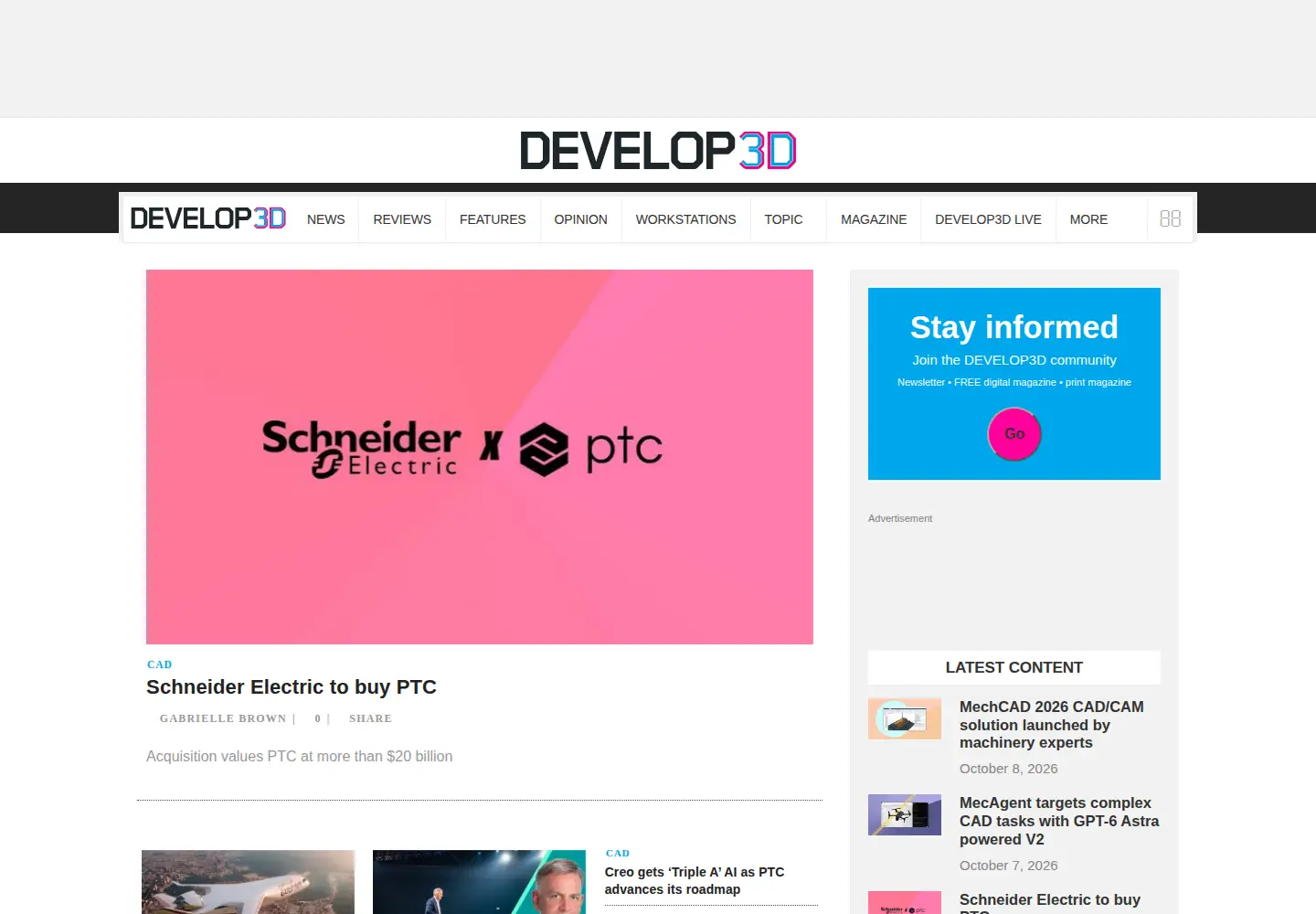 Screenshot of develop3d.com