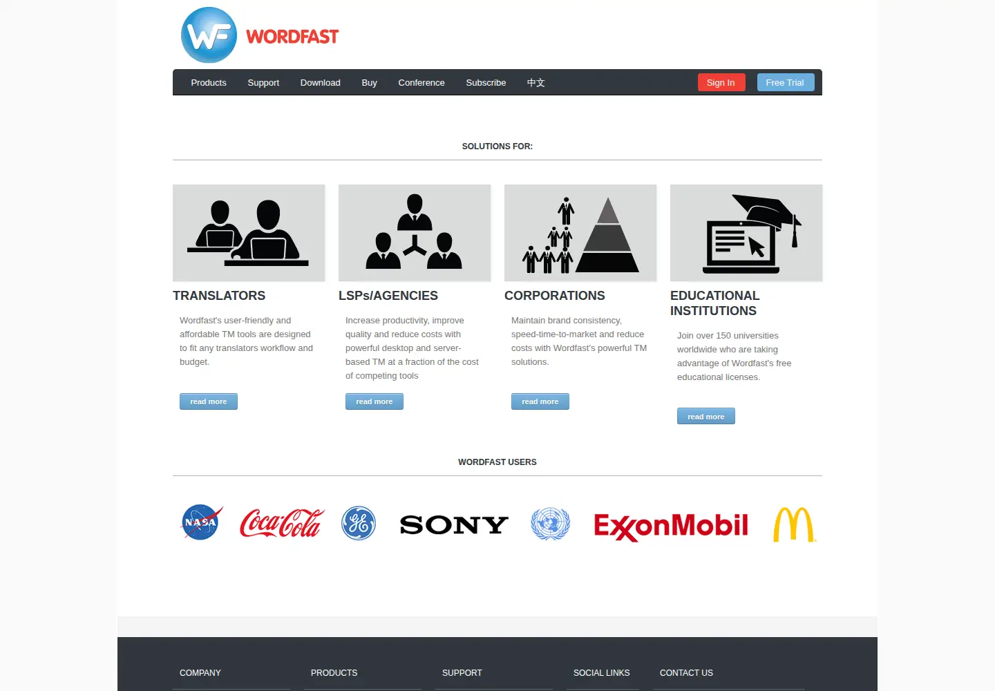Screenshot of wordfast.com