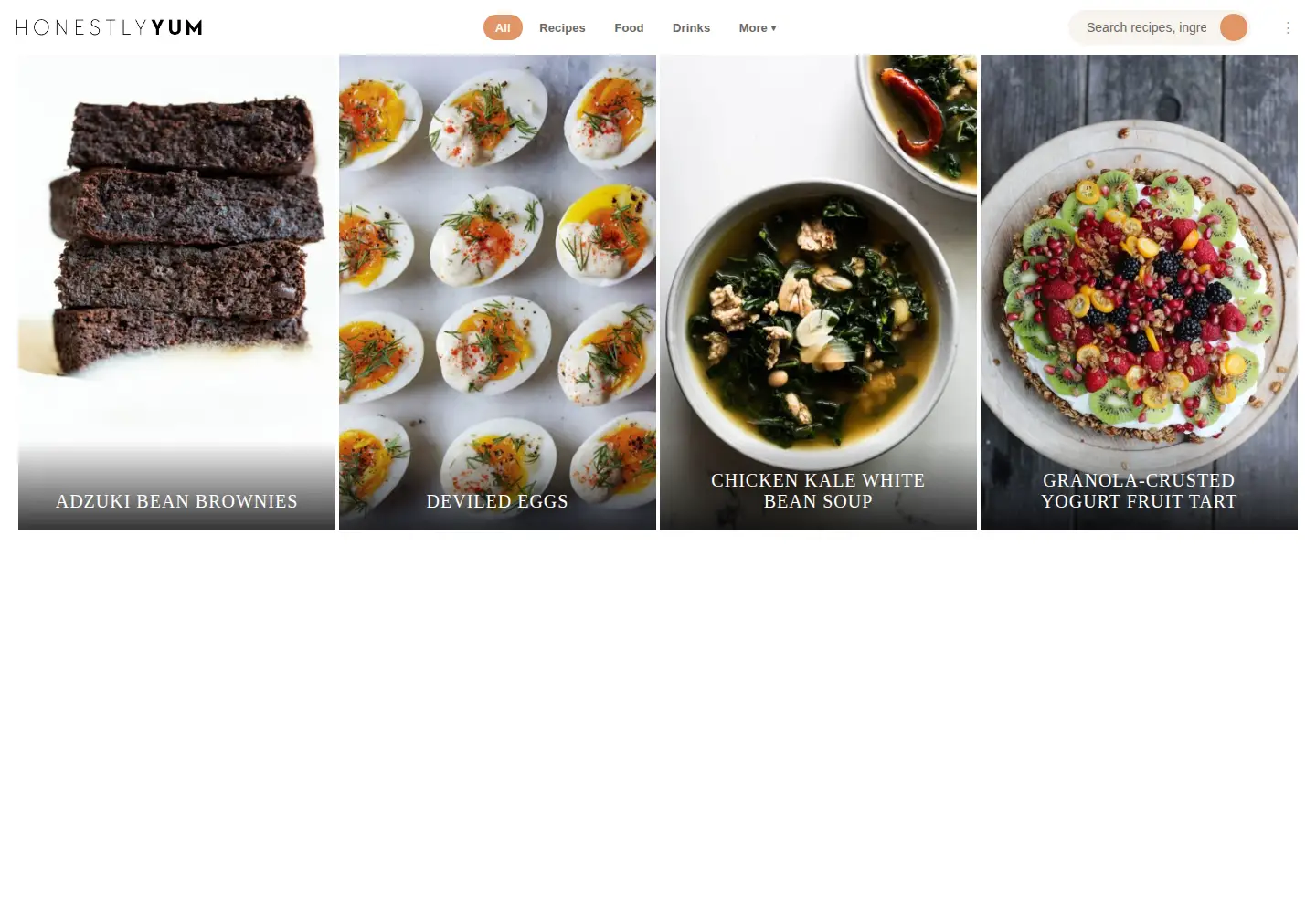 Captured homepage of honestlyyum.com in the current scan