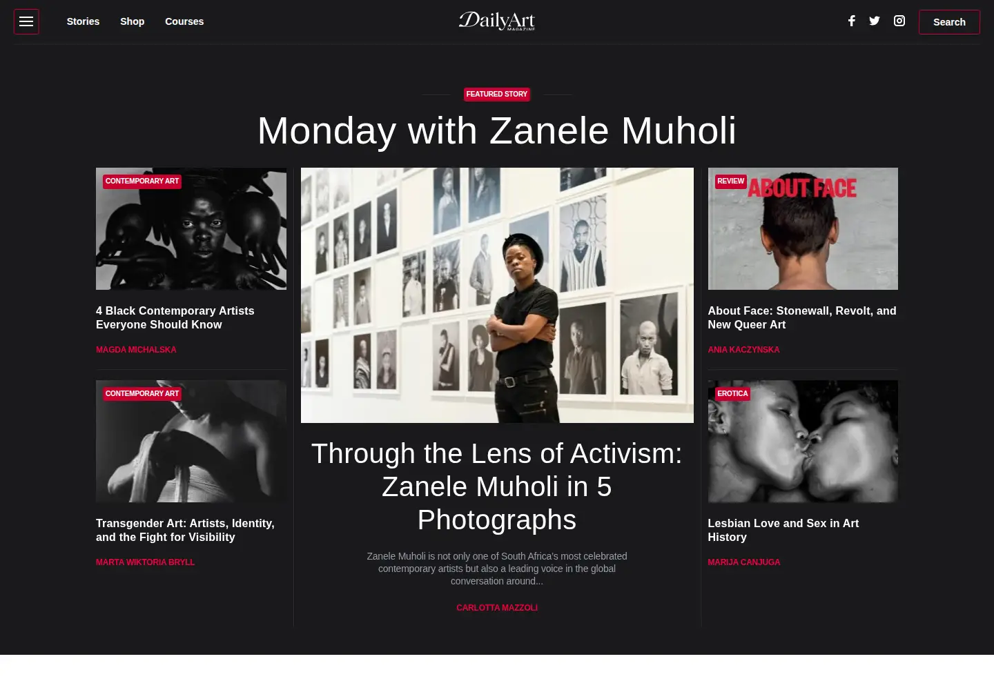 Screenshot of dailyartmagazine.com
