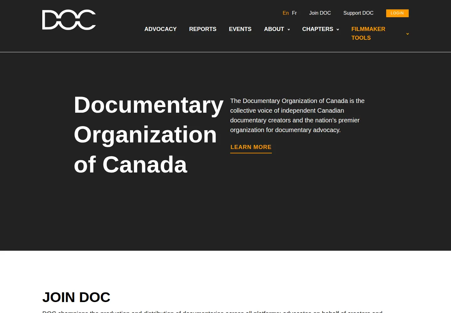 Screenshot of docorg.ca