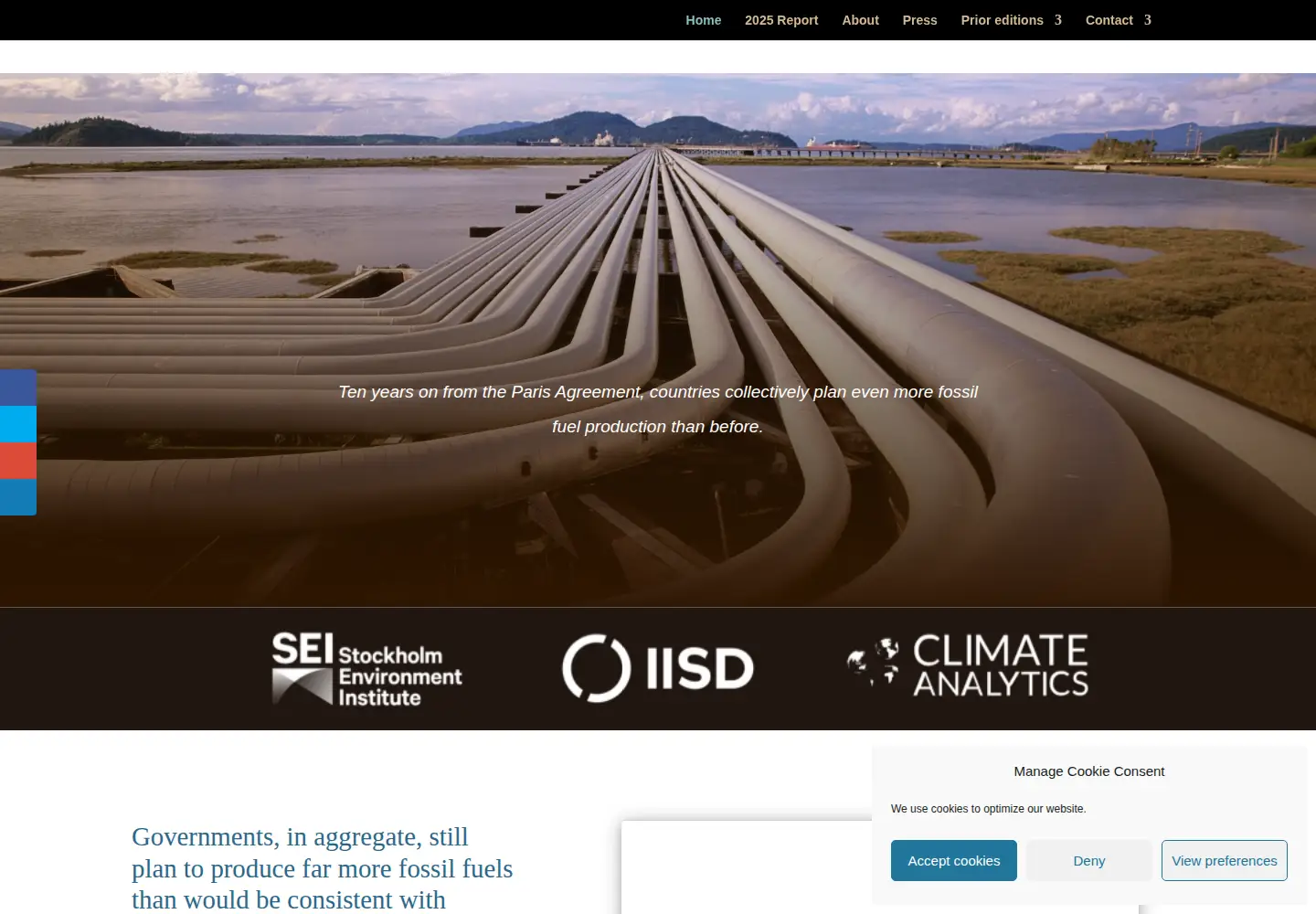 Screenshot of productiongap.org