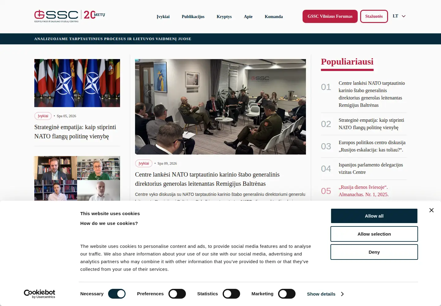 Screenshot of gssc.lt